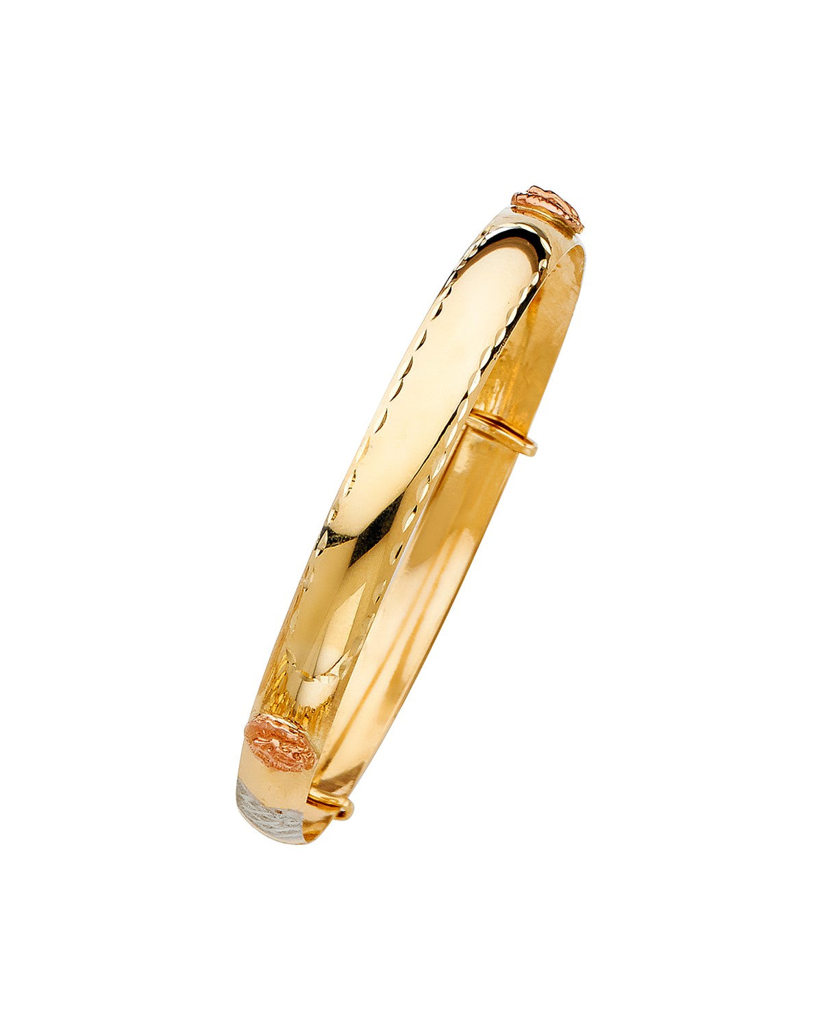 14K Tri-Color Gold 3C Adjustable Bangle (GL-0088)
