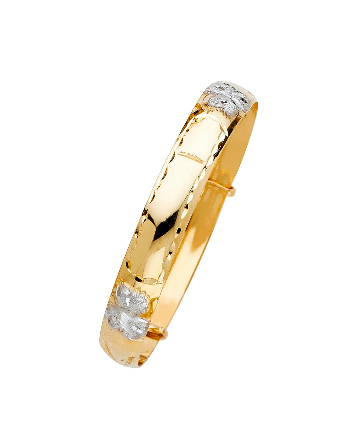 14K Tri-Color Gold 3C Adjustable Bangle (GL-0095)