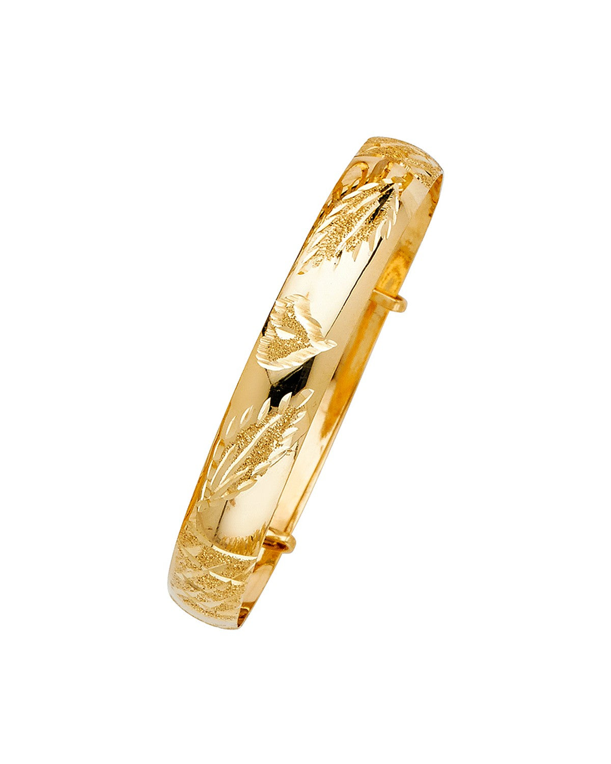 14K Yellow Gold Adjustable Bangle (GL-0100)