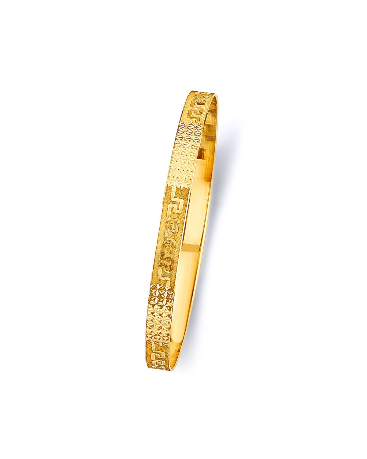 14K Yellow Gold 6mm Solid Bangle (GL-0181)