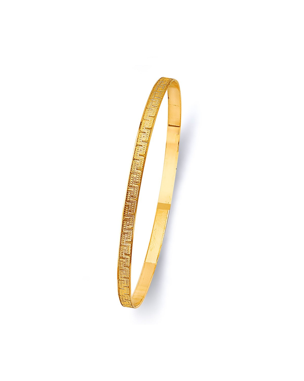 14K Yellow Gold 3.5mm Solid Bangle (GL-0183)