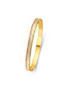 14K Yellow Gold 3C 6mm Solid Bangle (GL-0187)