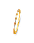 14K Yellow Gold 3C 3.5mm Solid Bangle (GL-0188)