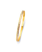 14K Yellow Gold 3C 3.5mm Solid Bangle (GL-0190)