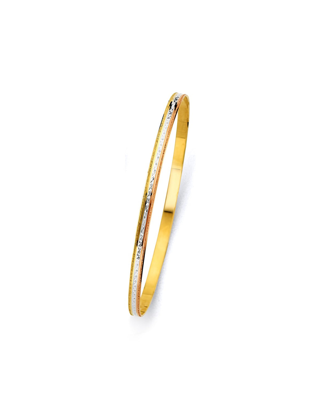 14K Yellow Gold 3C 3.5mm Solid Bangle (GL-0191)