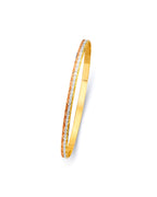 14K Yellow Gold 3C 3.5mm Solid Bangle (GL-0192)