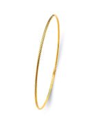 14K Yellow Gold 1.5mm Light Braided Bangle (GL-0201)