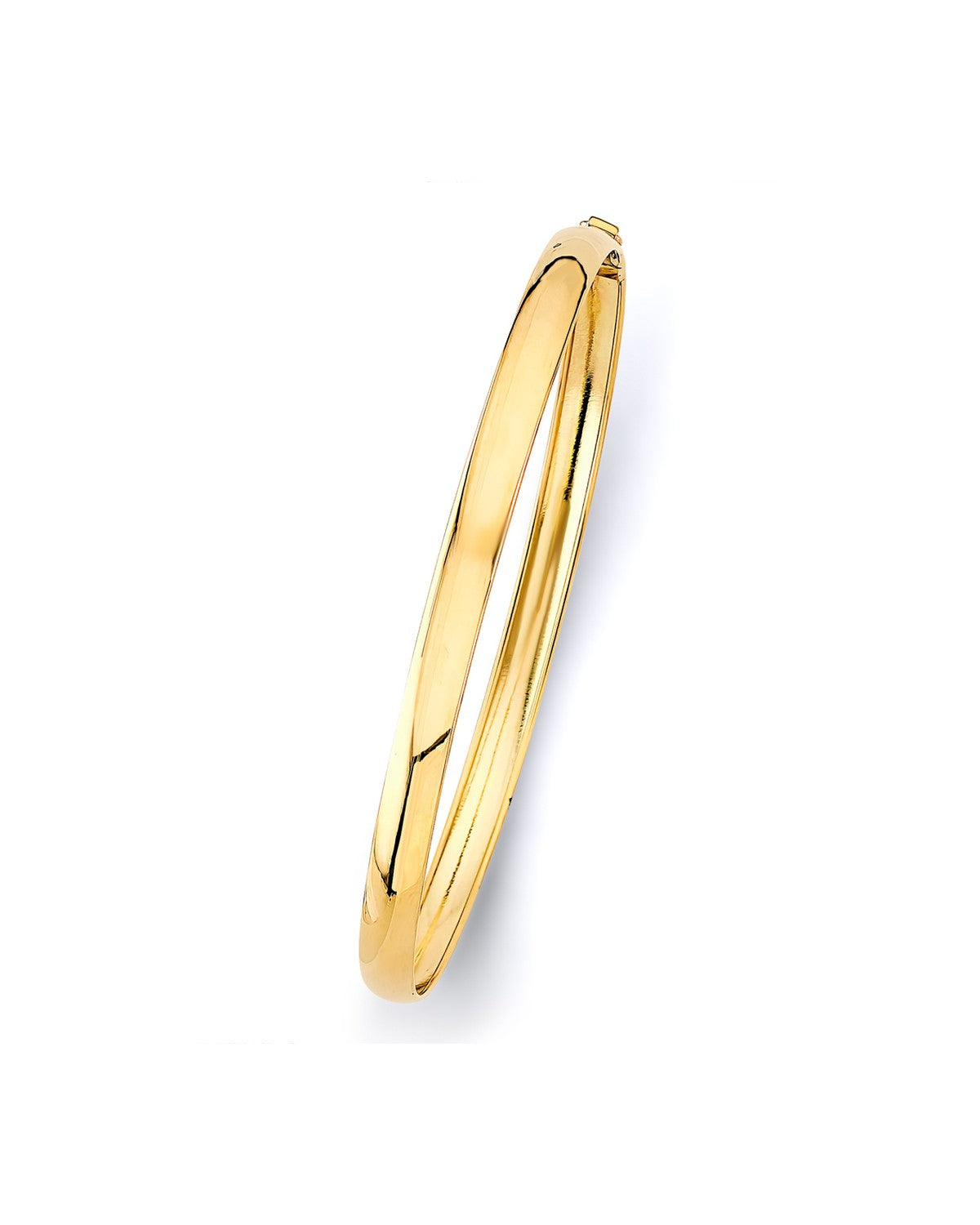 14K Yellow Gold 5mm Plain Flexible Bangle (GL-0228)