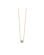 14K Tri-Color Gold 3C Light Hanging Necklace (NK-0072)
