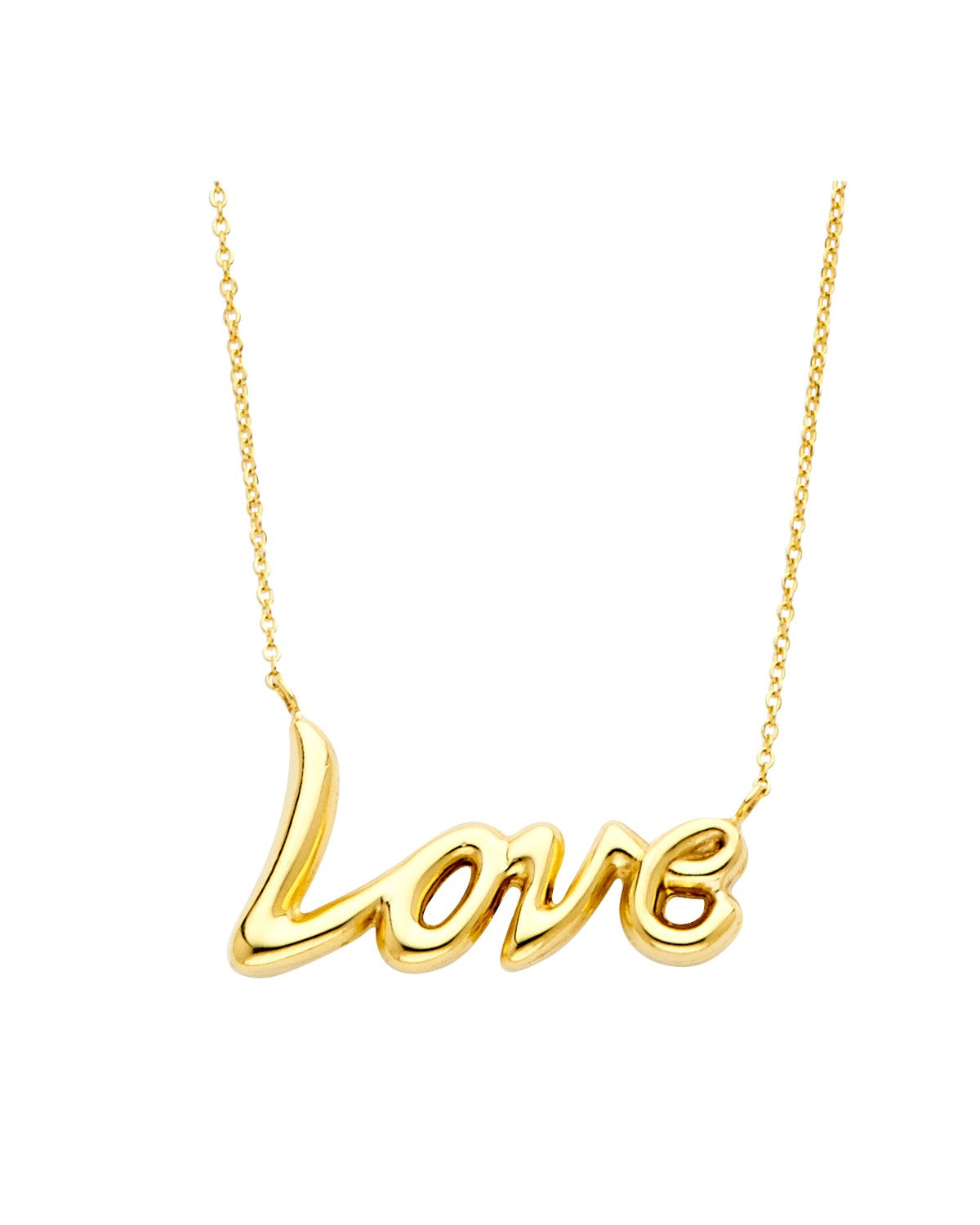 14K Yellow Gold Love Necklace (NK-0146)