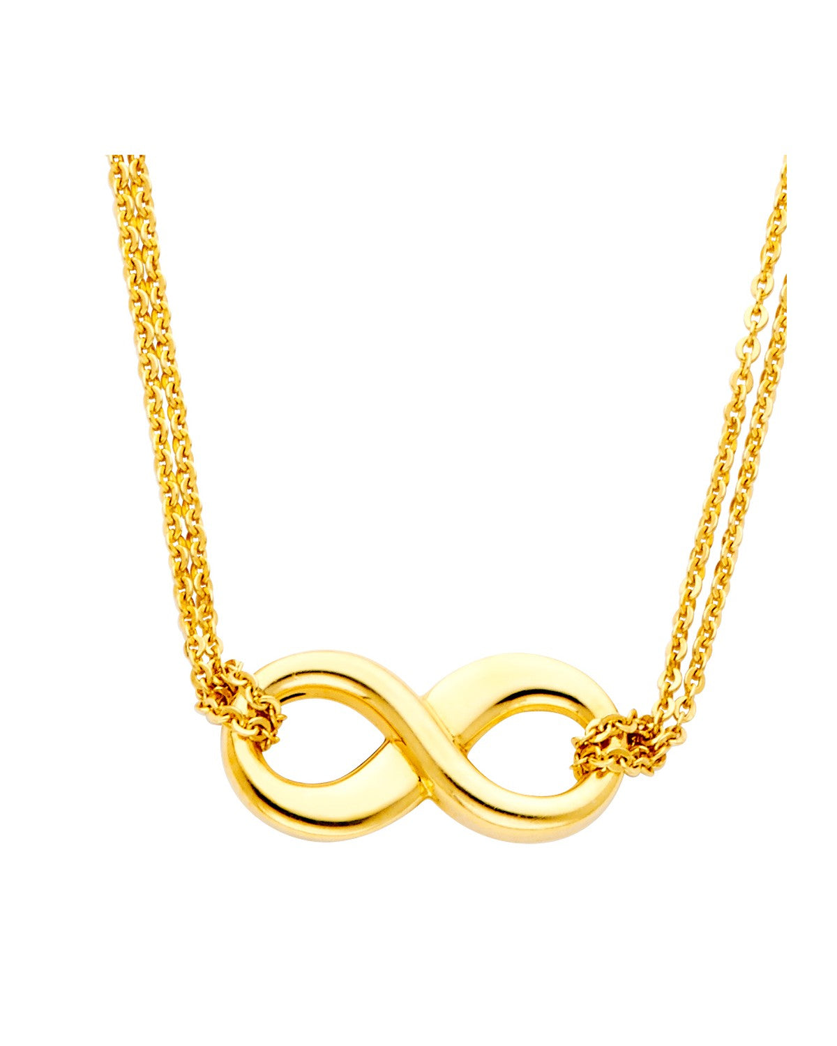 14K Yellow Gold Infinity Necklace (NK-0148)