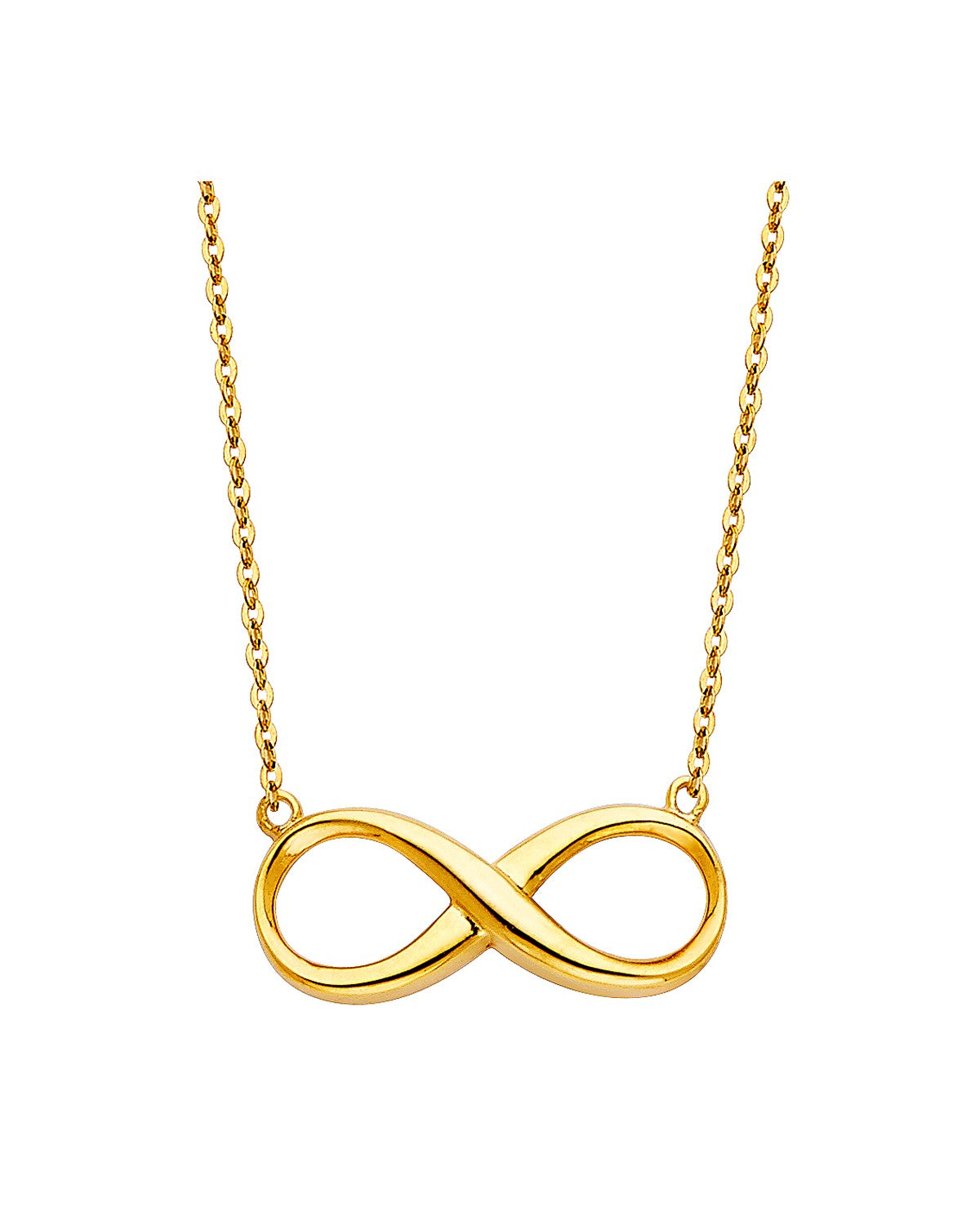 14K Yellow Gold Infinity Necklace (NK-0211)