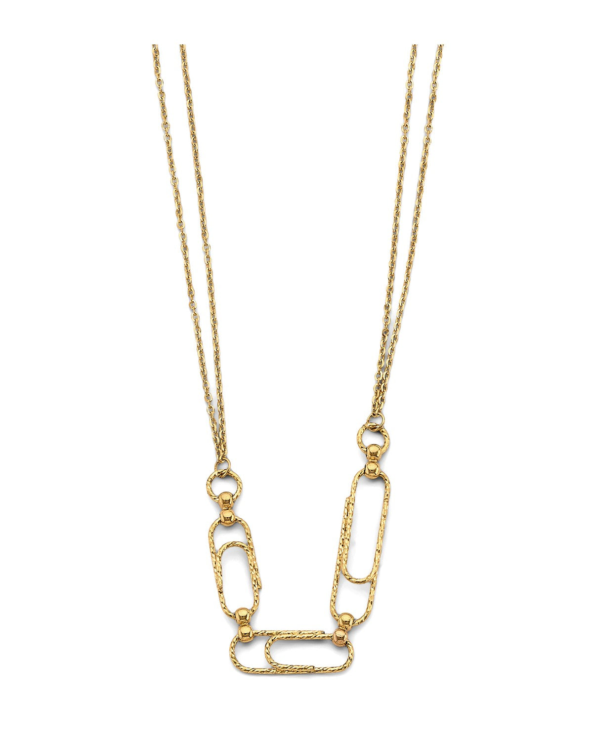 14K Yellow Gold DC Paperclip Necklace (NK-0340)