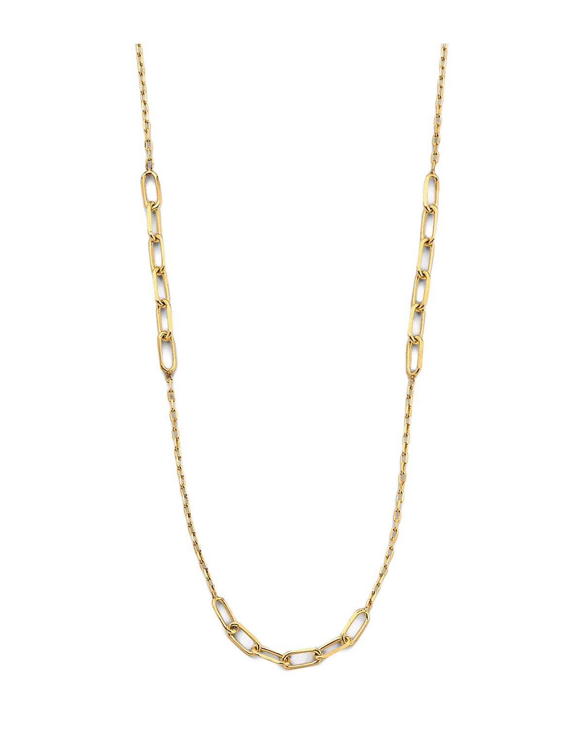 14K Yellow Gold Light Mixed Necklace (NK-0346)