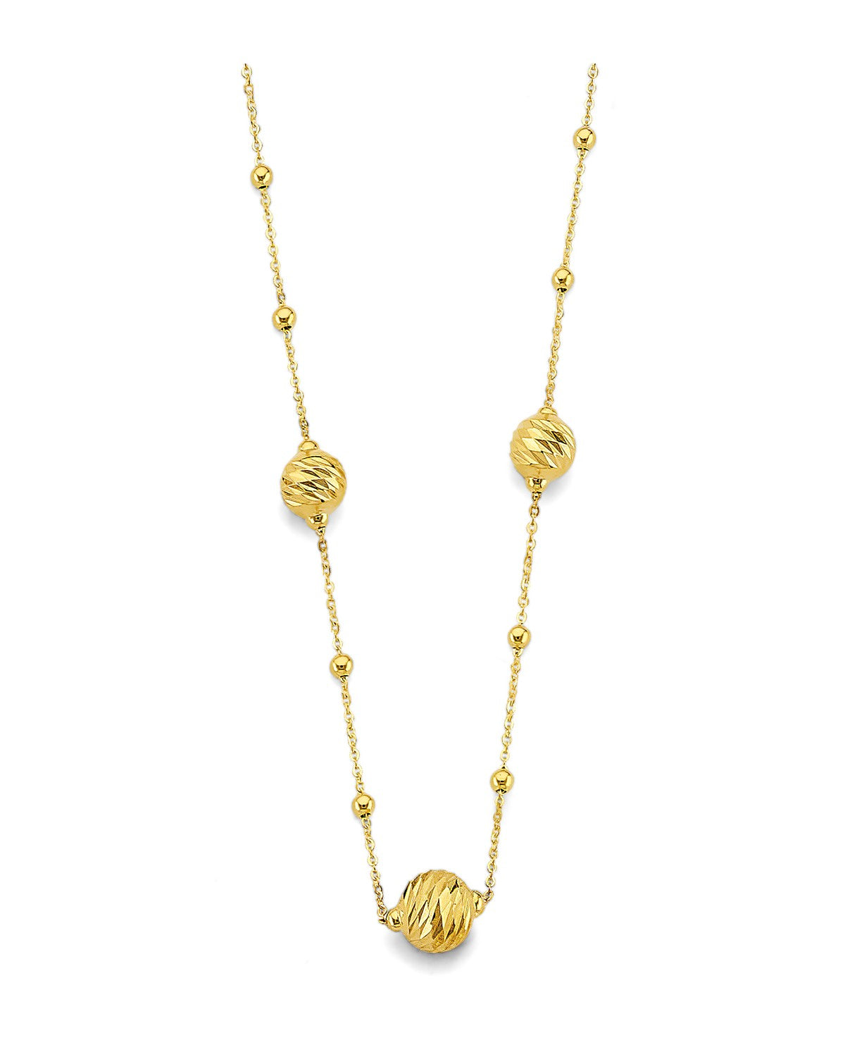 14K Yellow Gold DC Ball Necklace (NK-0480)