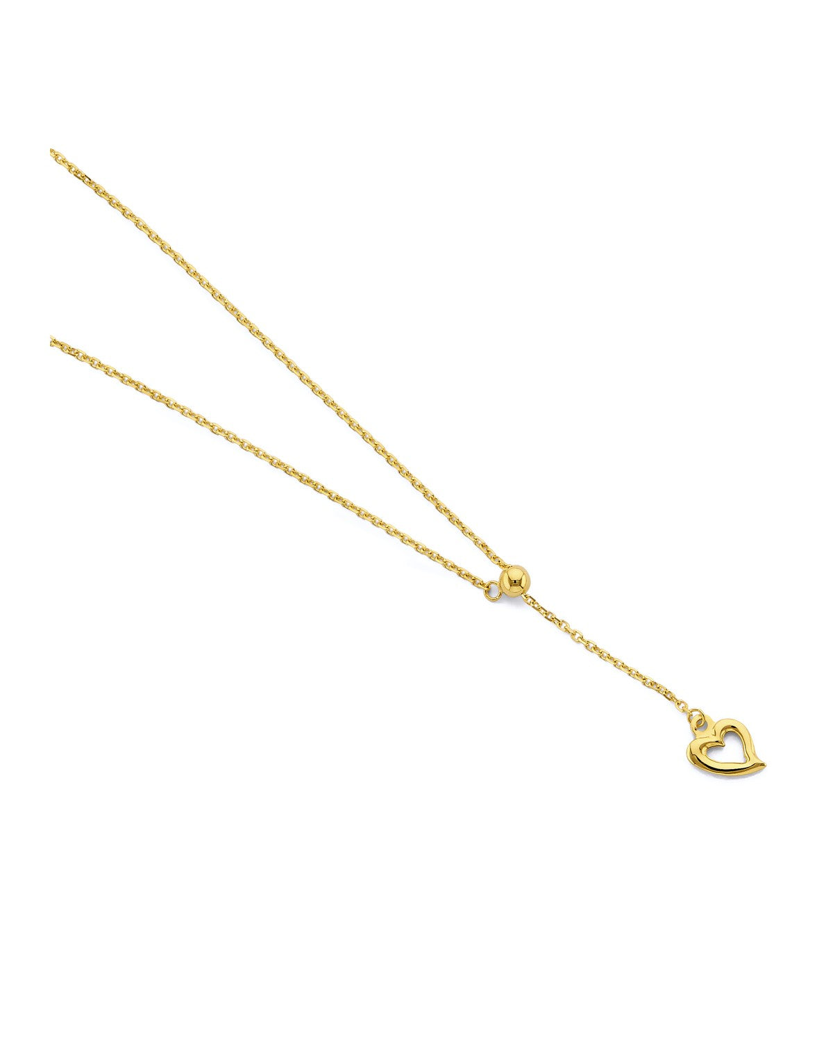 14K Yellow Gold Heart Necklace (NK-0493)