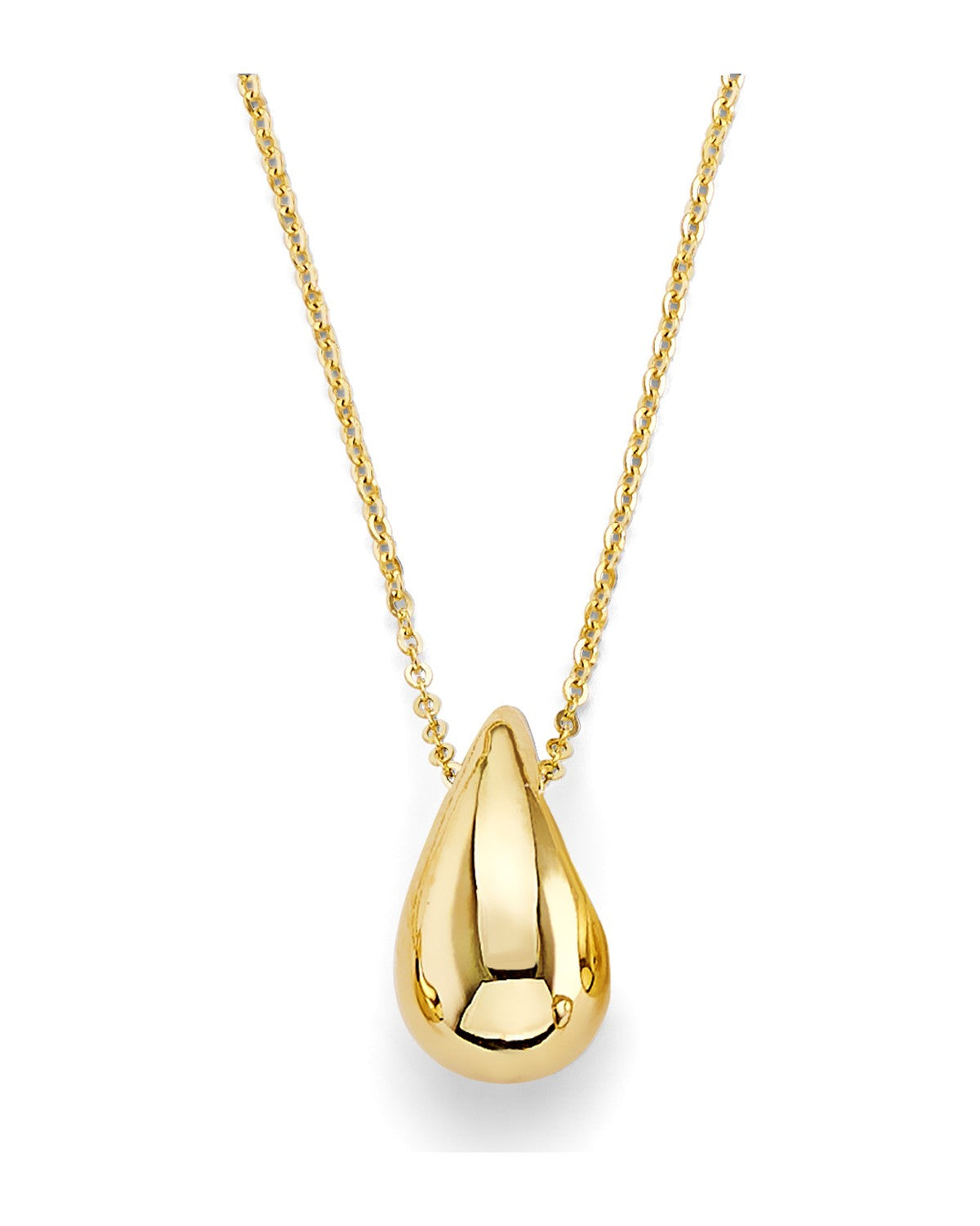 14K Yellow Gold Water Drop Necklace (NK-0497)