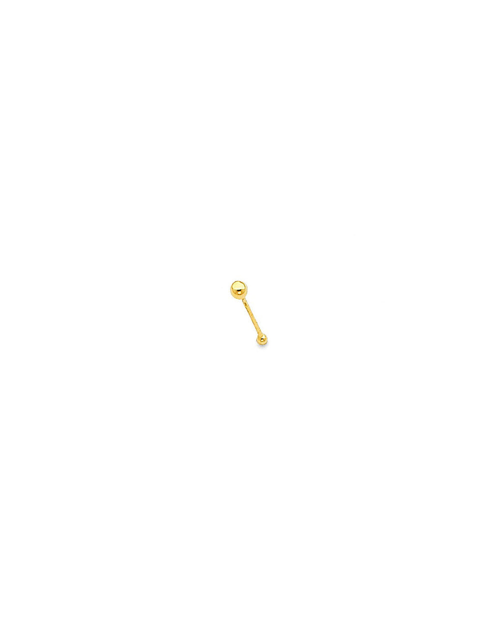14K Yellow Gold Round Nose Studs (NS-0011 (14KT))