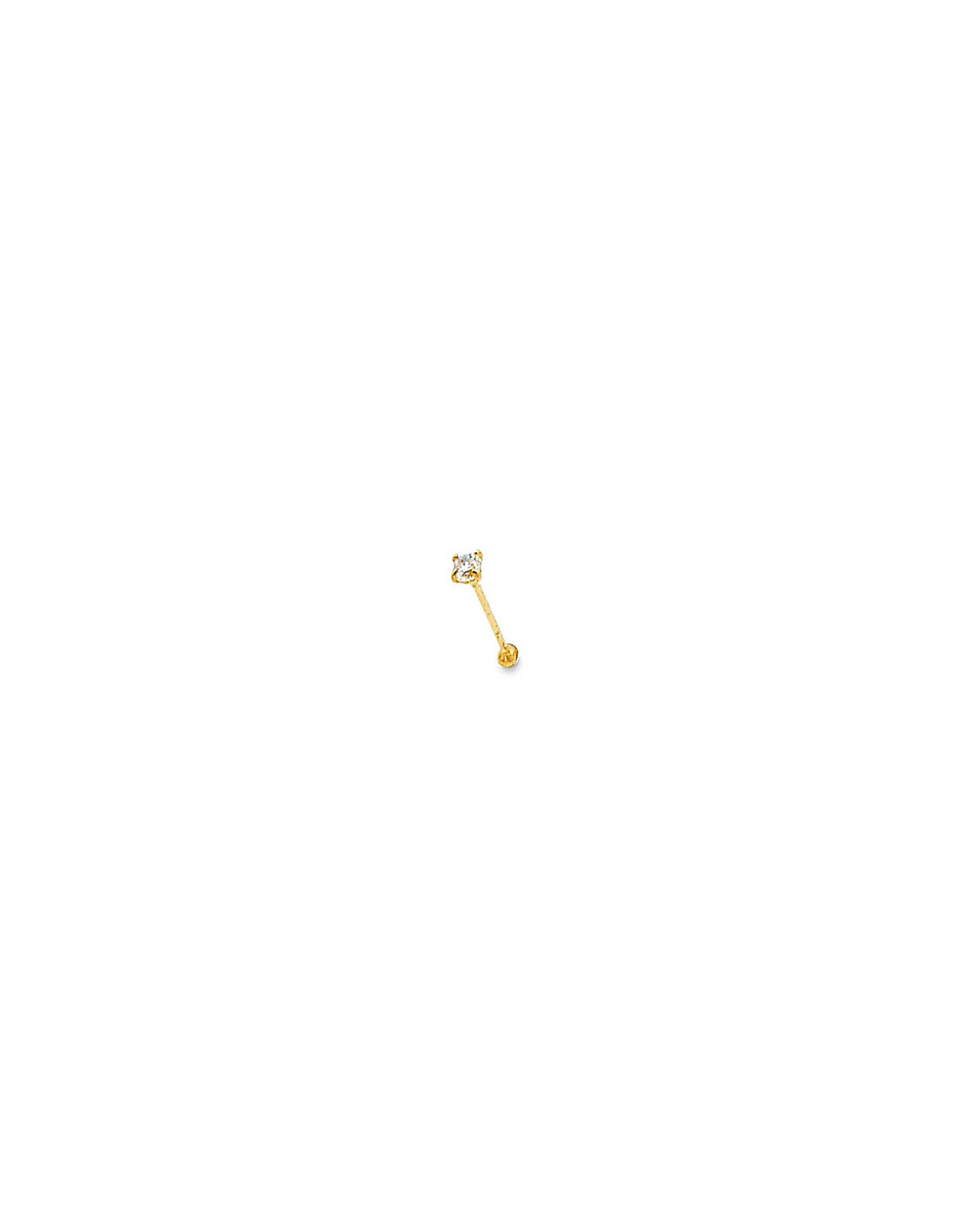 14K Yellow Gold CZ Nose Studs (NS-0016 (14KT))
