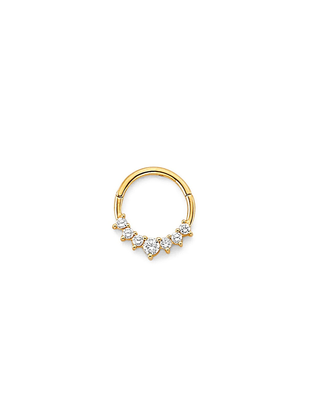 14K Yellow Gold CZ Nose Jewelry (NS-0019)