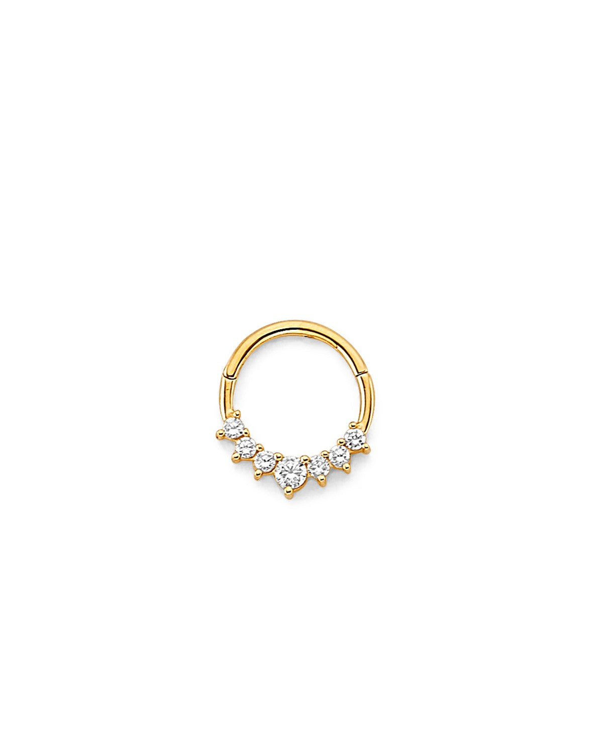 14K Yellow Gold CZ Nose Jewelry (NS-0019)