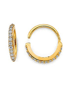 14K Yellow Gold CZ Nose Jewelry (NS-0022)
