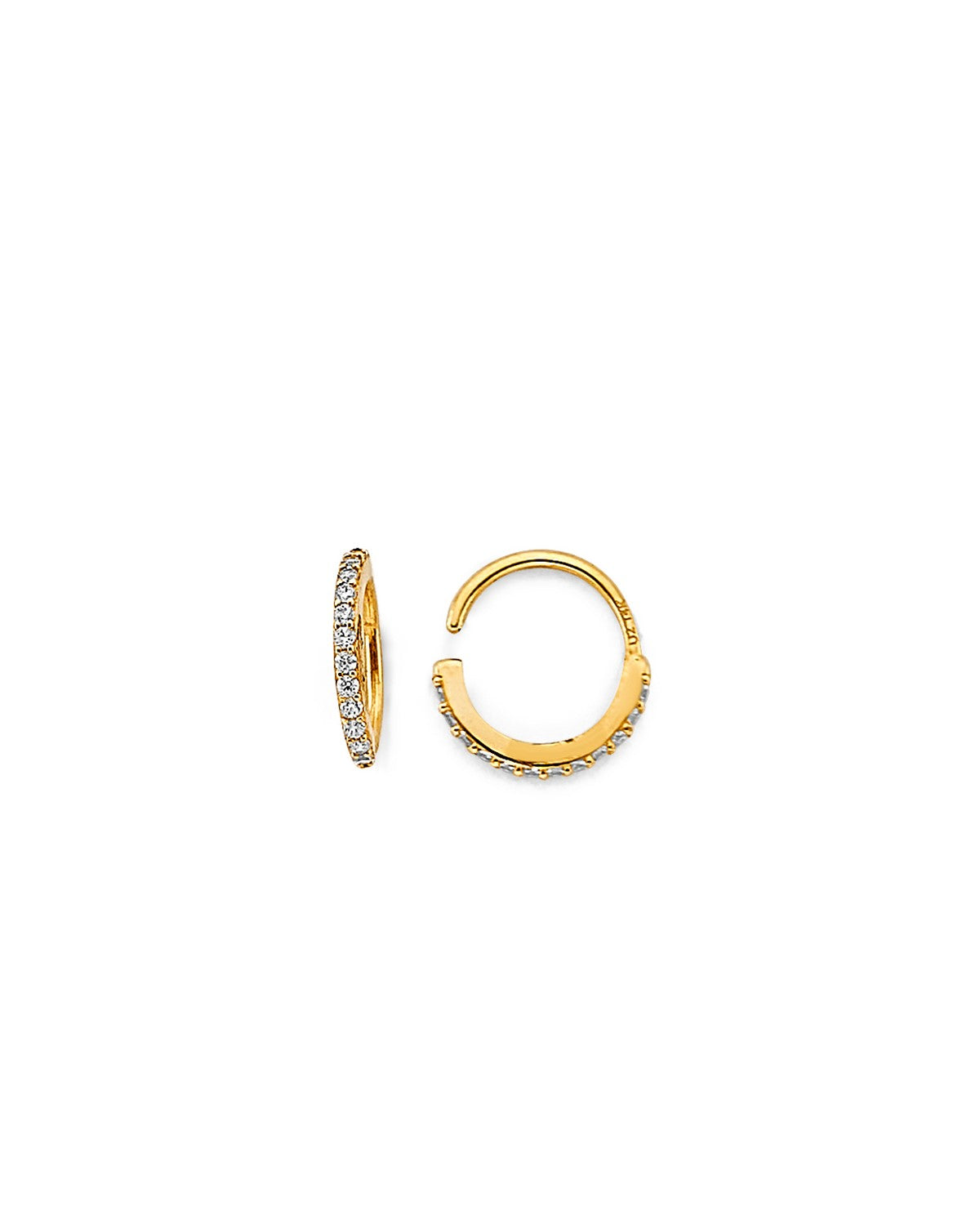 14K Yellow Gold CZ Nose Jewelry (NS-0022)