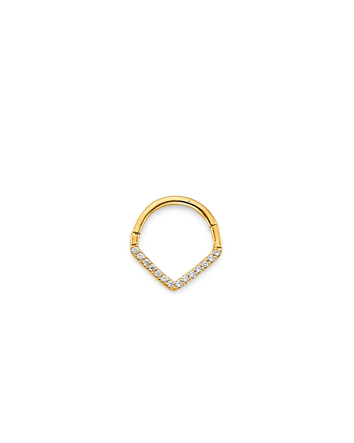 14K Yellow Gold CZ Nose Jewelry (NS-0023)
