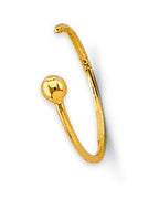 14K Yellow Gold Round Nose Jewelry with Ball (NS-0024 (14KT))