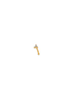 14K Yellow Gold Nose Piercing with CZ Triangle (NS-0029 (14KT))