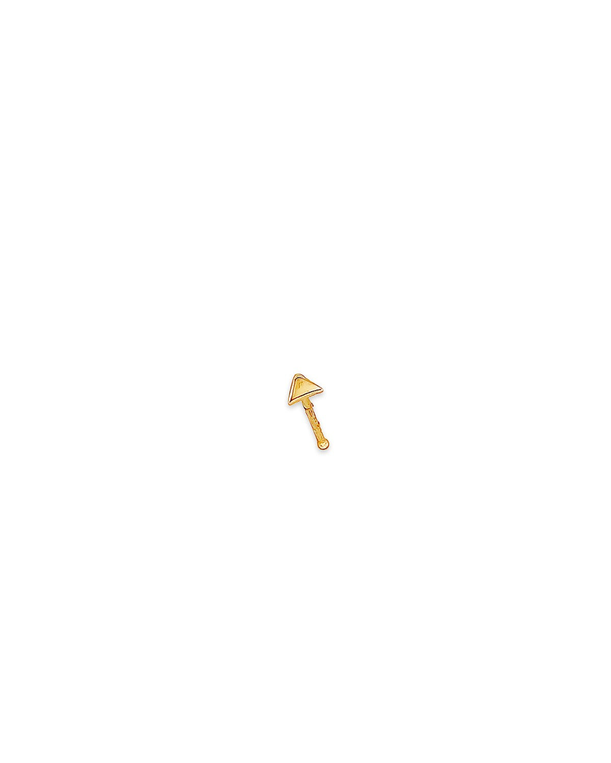14K Yellow Gold Nose Piercing with Triangle (NS-0030 (14KT))