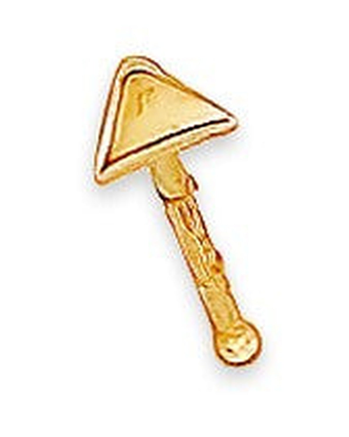 14K Yellow Gold Nose Piercing with Triangle (NS-0030 (14KT))