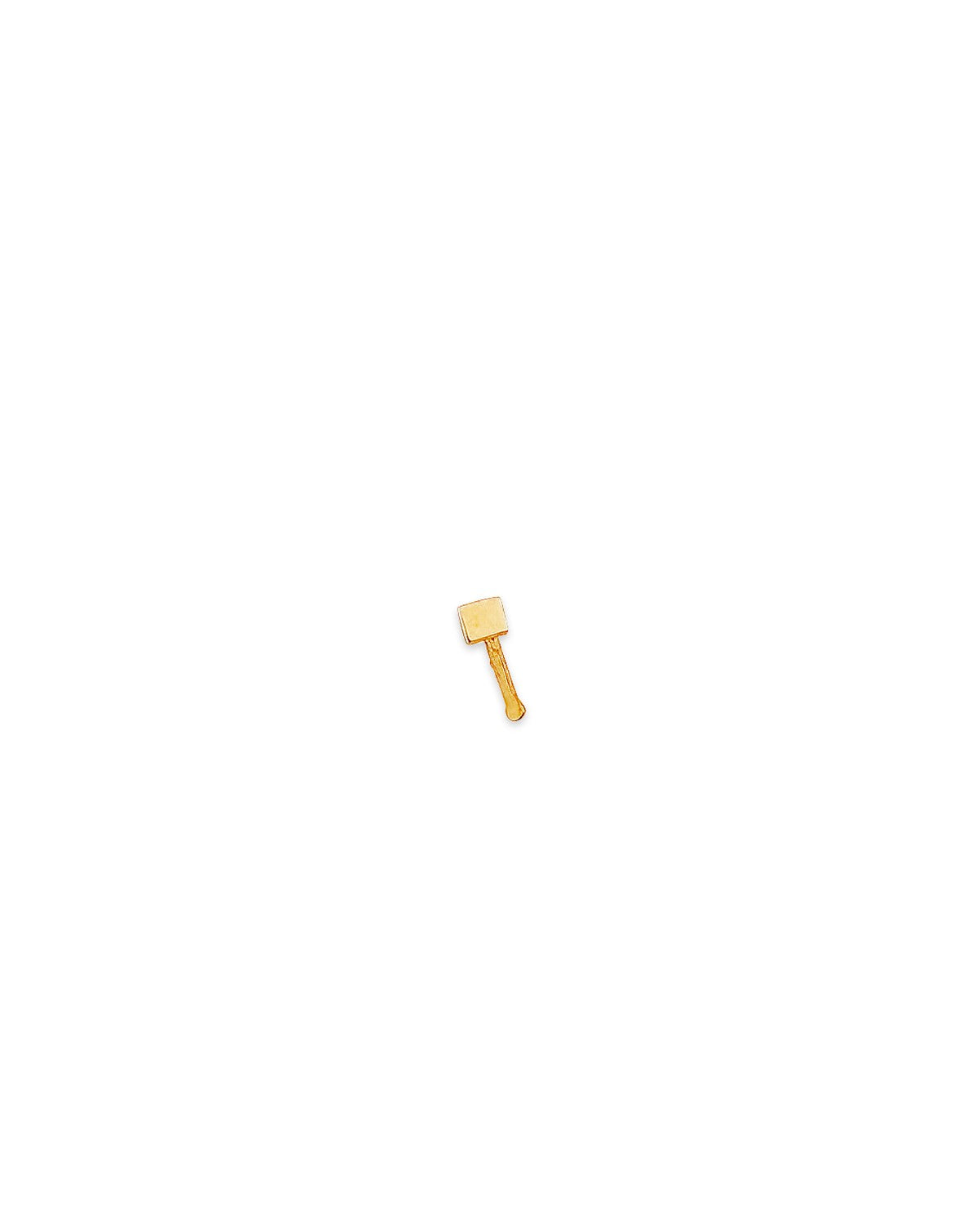 14K Yellow Gold Nose Piercing with Square (NS-0031 (14KT))