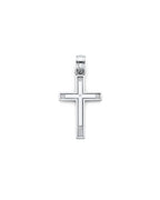 14K White Gold Latin Cross Pendant (PT-0136W)