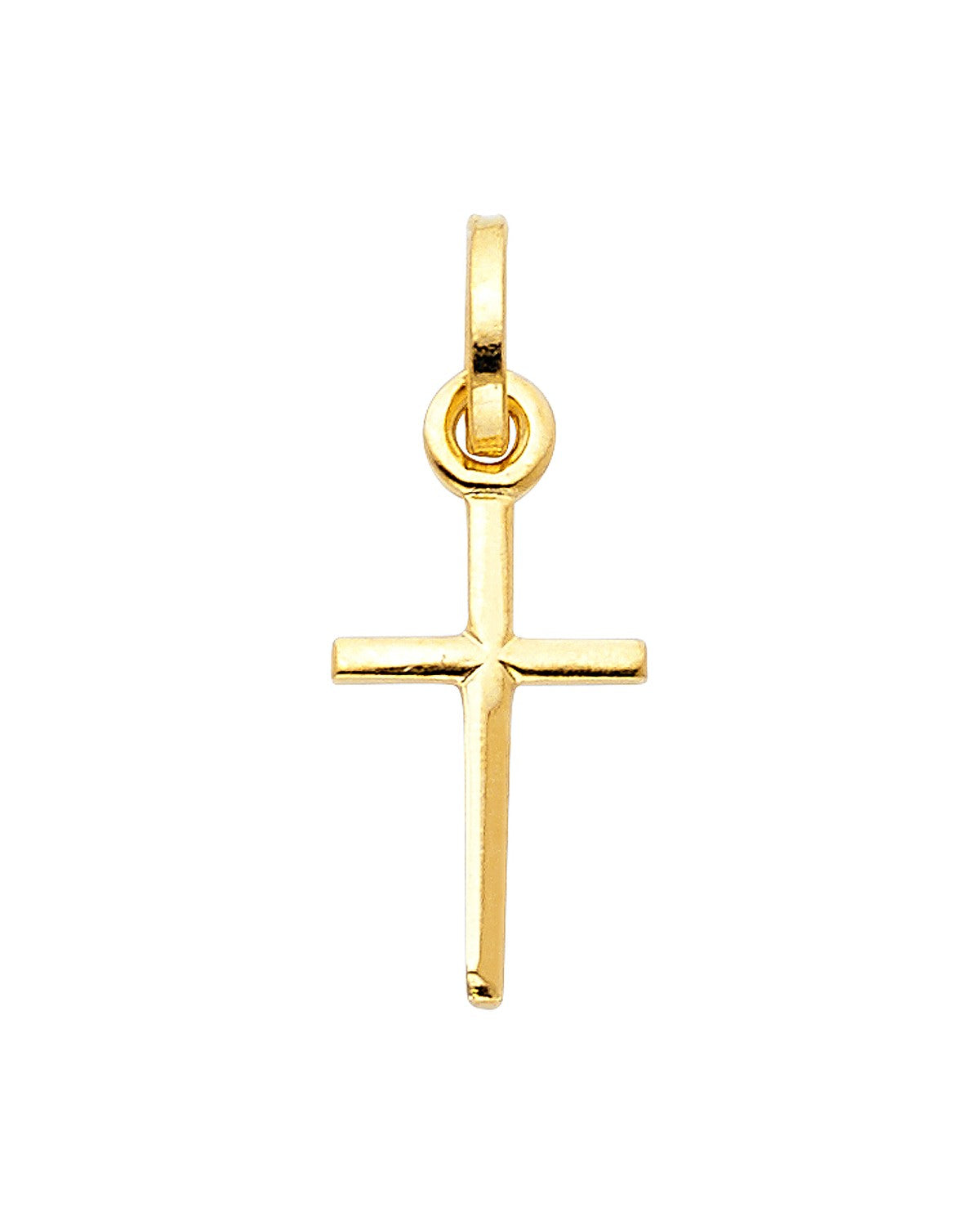 14K Yellow Gold Solid Latin Cross (PT-0141)