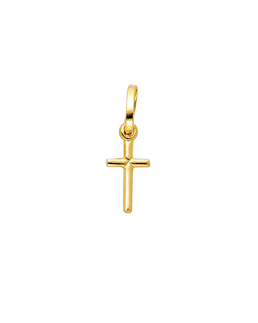 14K Yellow Gold Solid Latin Cross (6X 18mm) (PT-0143)
