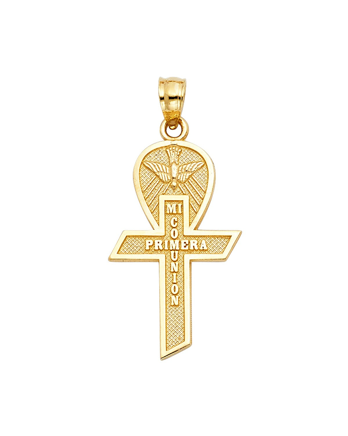 14K Yellow Gold Communion Cross Pendant Big (PT-0249)