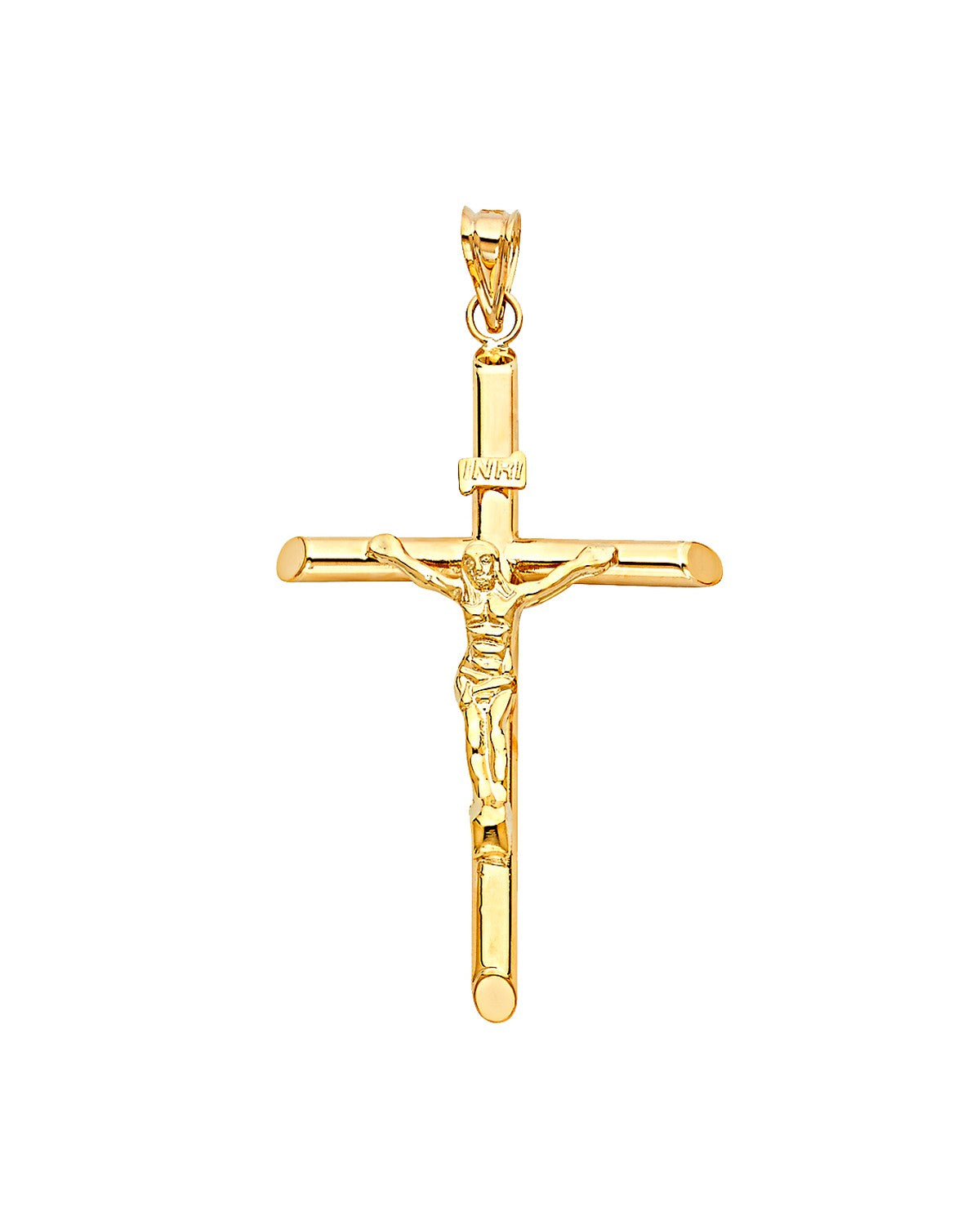 14K Yellow Gold Crucufix Pendant (PT-0836)