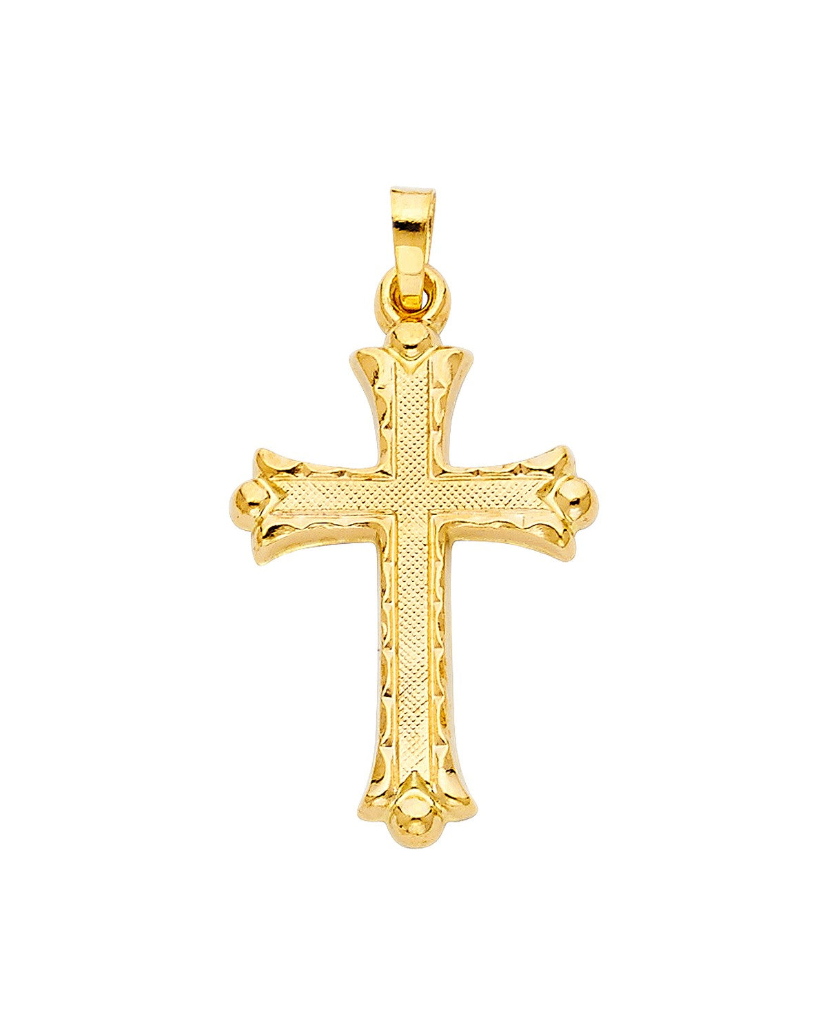 14K Two-Tone Gold Cross Pendant (PT-0885)