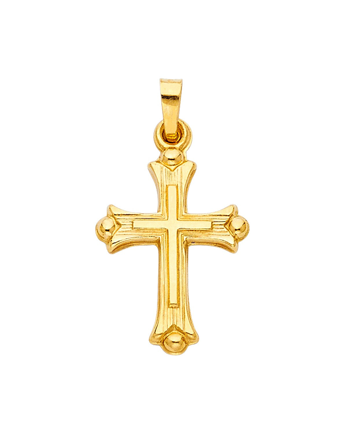 14K White Gold Cross Pendant (PT-0886)