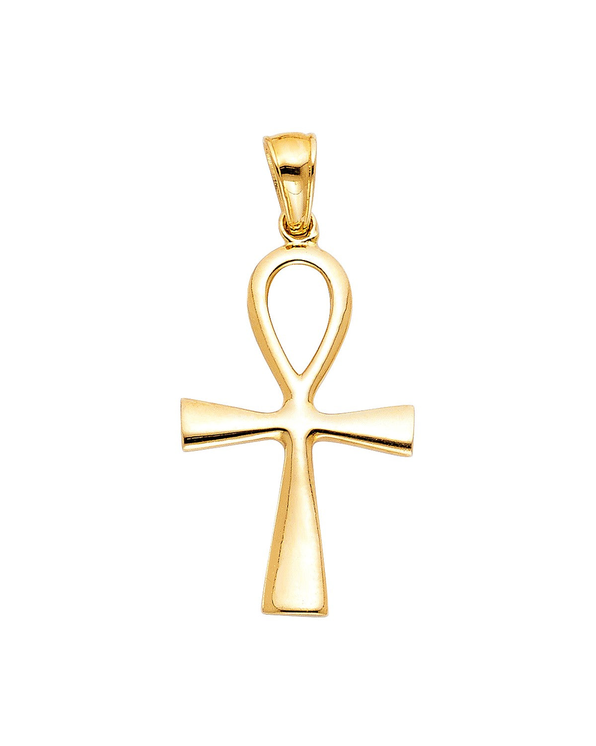 14K Yellow Gold Ankh Cross Pendant (PT-0922)