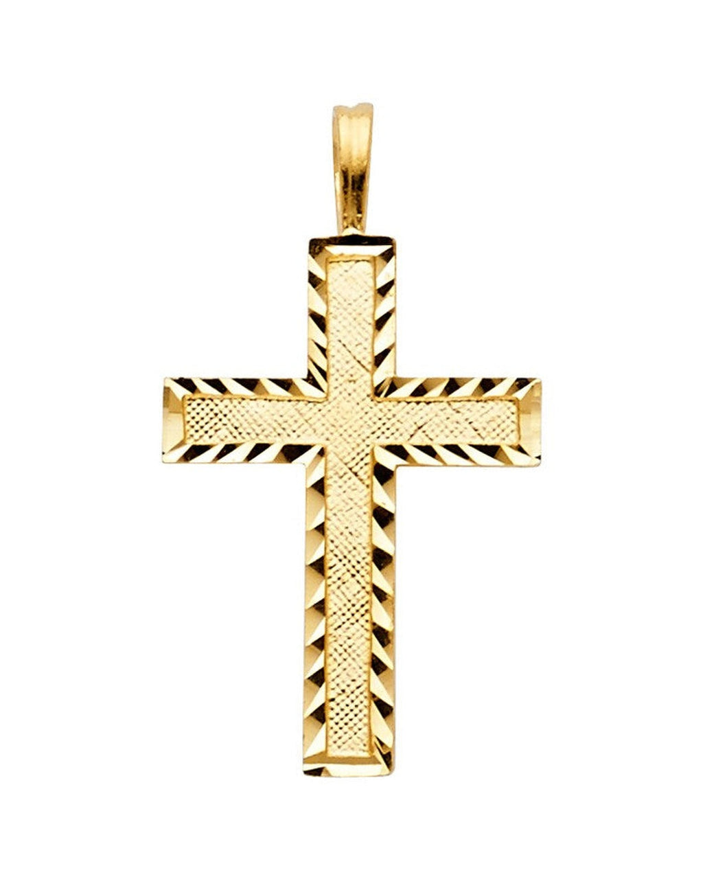 14K Yellow Gold Latin Design Cross Pendant (PT-1043)