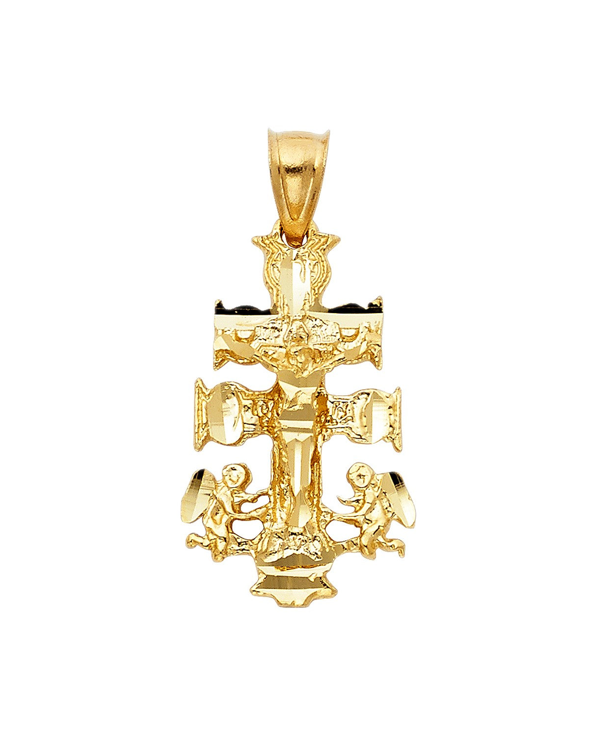 14K Yellow Gold Cross of Caravaca Pendant (PT-1170)
