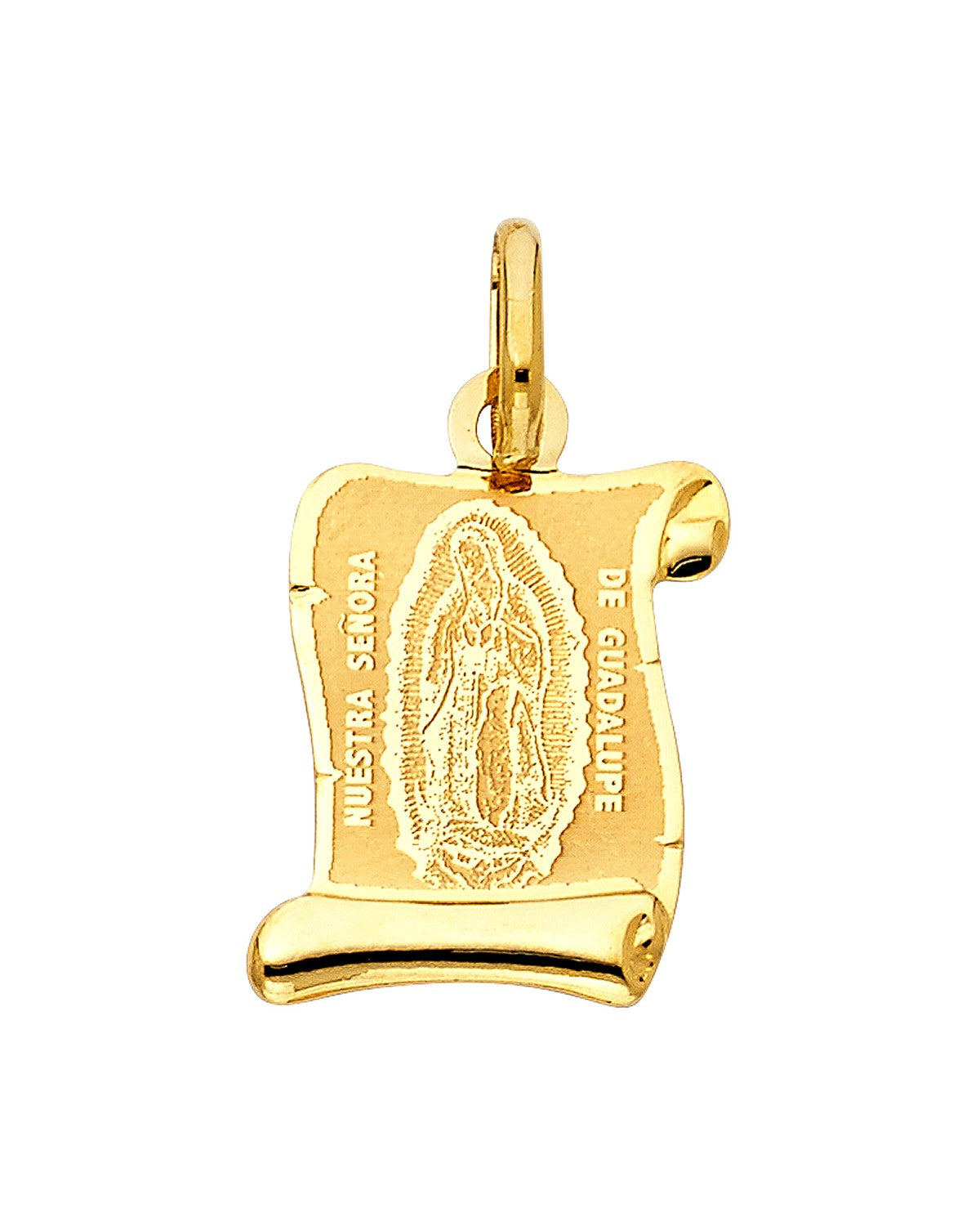 14K Yellow Gold Our Lady of Guadalupe Pendant (PT-1266)