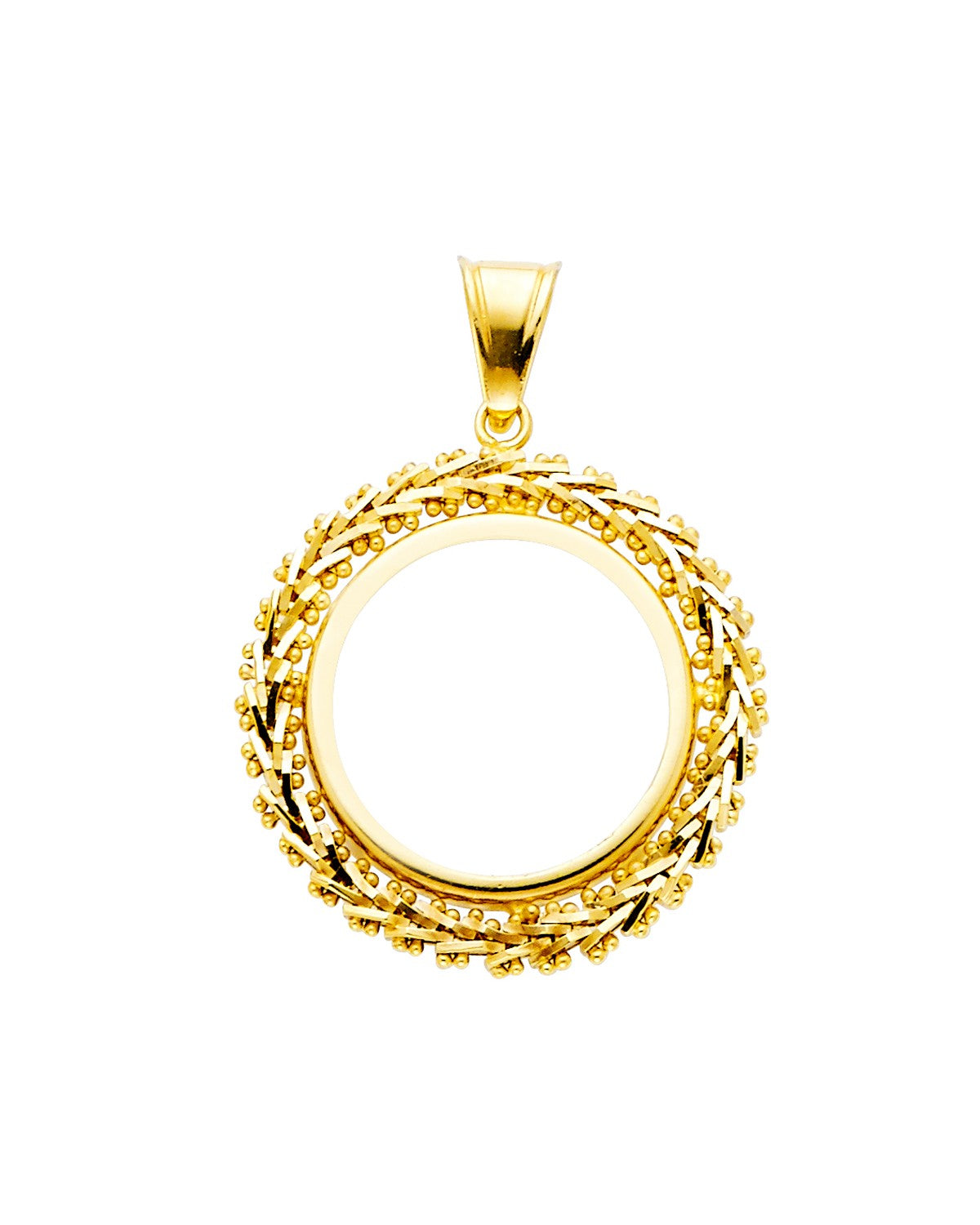 14K Yellow Gold 2.5 Pesos Bola Pendant (PT-1312)