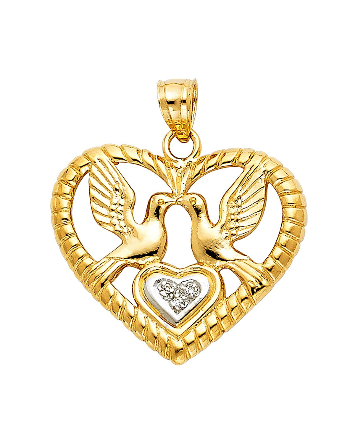 14K Two-Tone Gold 2T Religious Pendant (PT-1499)