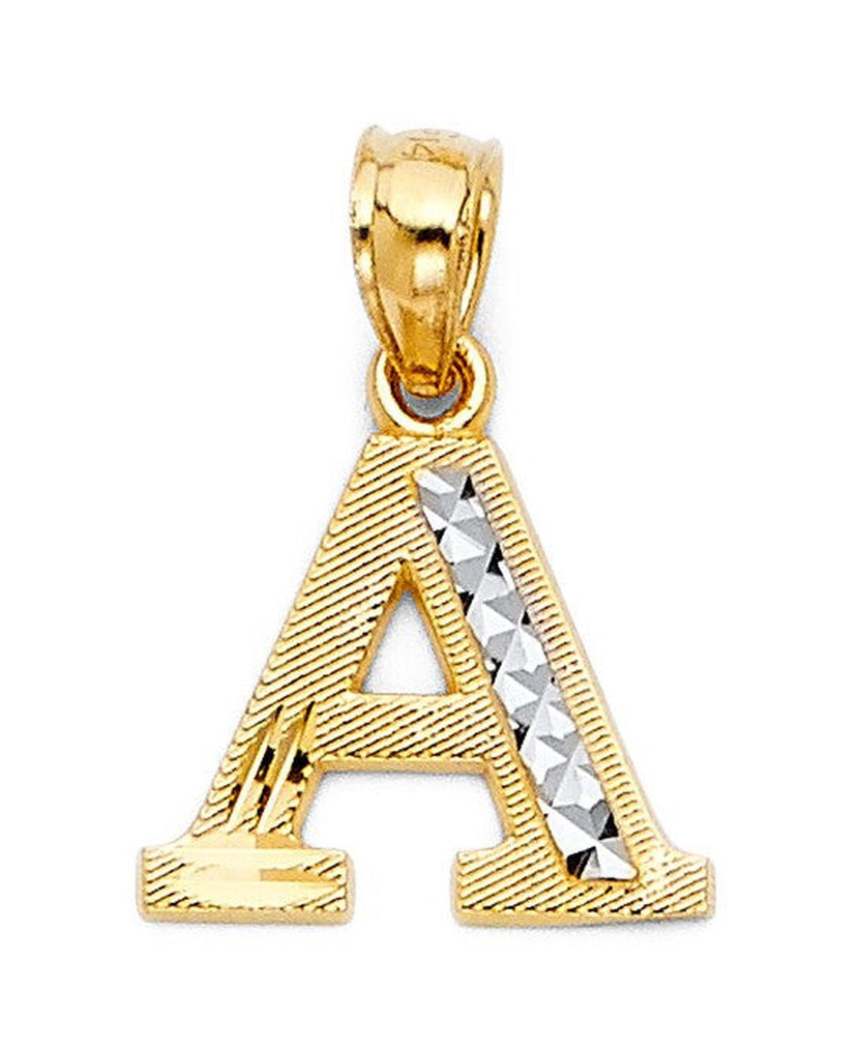 14K Yellow Gold 2T Initial Pendant (PT-2056)
