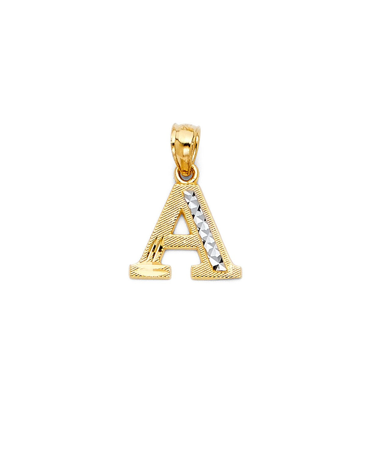 14K Yellow Gold 2T Initial Pendant (PT-2056)