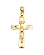 14K Yellow Gold Crucifix Cross Pendant (PT-2191)