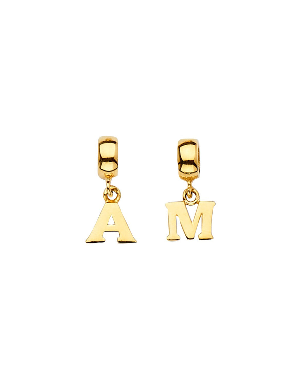 14K Yellow Gold A Charm for Mix&Match Bracelet (PT-2478)